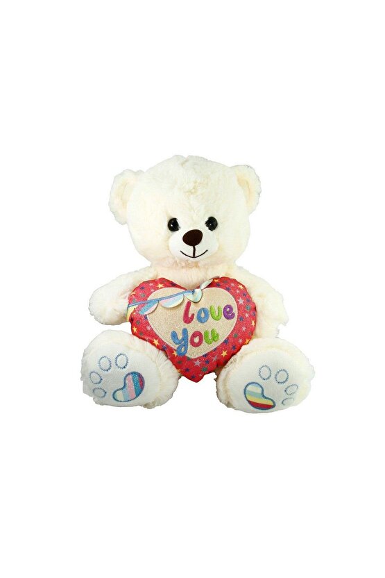 PJH2324 Peluş Kalpli Ayı Love You 30 cm -Vardem