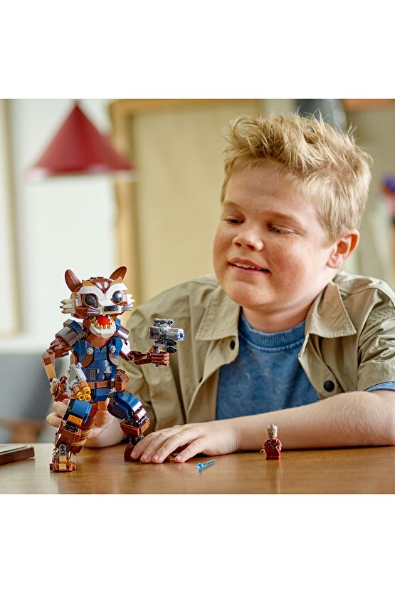 ® Marvel Rocket ve Bebek Groot 76282 - 10+ Yaratıcı Oyuncak Yapım Seti (566 Parça)