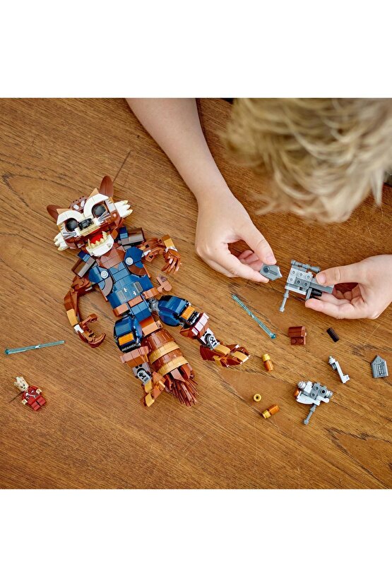 ® Marvel Rocket ve Bebek Groot 76282 - 10+ Yaratıcı Oyuncak Yapım Seti (566 Parça)