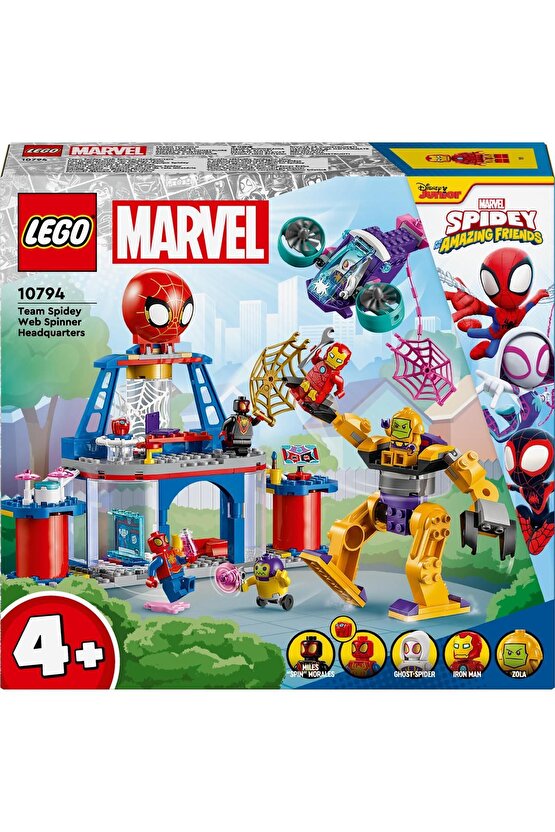 ® Marvel Spidey Takımı Ağ Örücü Karargahı 10794 - 4+ Yaratıcı Oyuncak Yapım Seti (193 Parça)