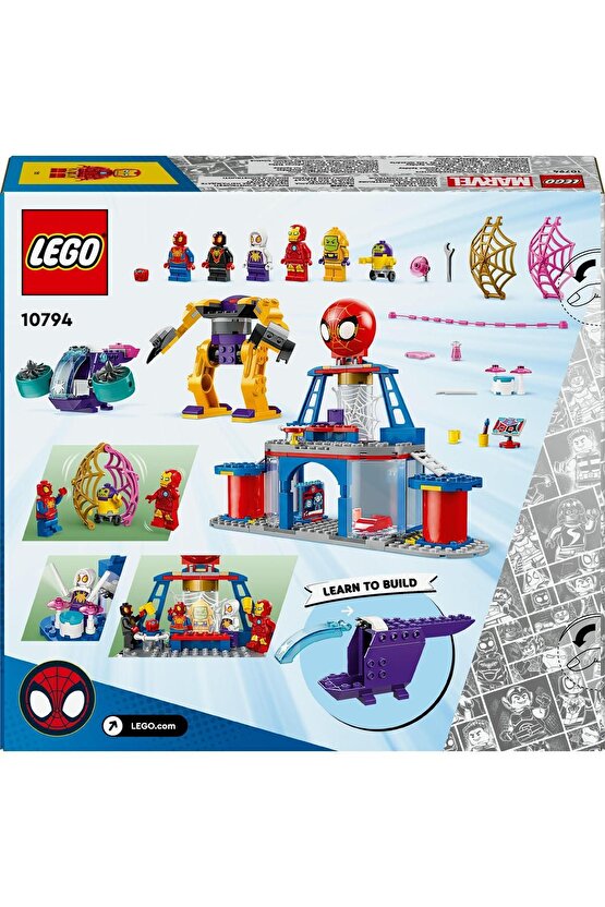 ® Marvel Spidey Takımı Ağ Örücü Karargahı 10794 - 4+ Yaratıcı Oyuncak Yapım Seti (193 Parça)