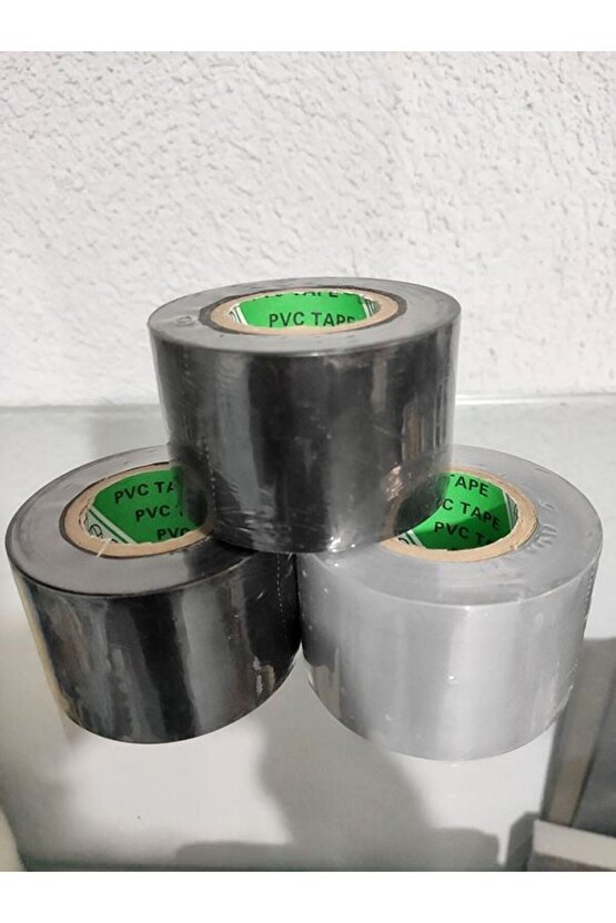 Bant Evi Siyah Pvc Bant 6 Adet 5cmx25m Izolasyon Bandı 50mm