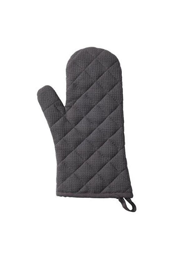 Fırın Eldiveni Siyah 33 Cm Keçeli Polyester Sağ-sol El Uyumlu Eldiven Tekli