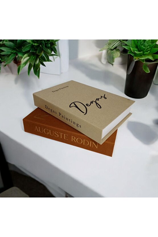Kumaş Kaplı 2’li Dekoratif Kitap Kutu Set