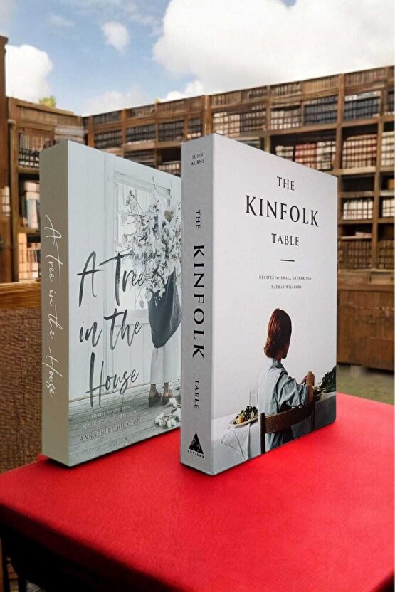 Dekoratif Kitap Görünümlü Kutu 2li Set Decorative Book Looking Box