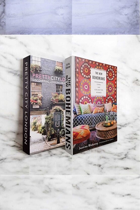 Dekoratif Kitap Görünümlü Kutu 2li Set Decorative Book Looking Box