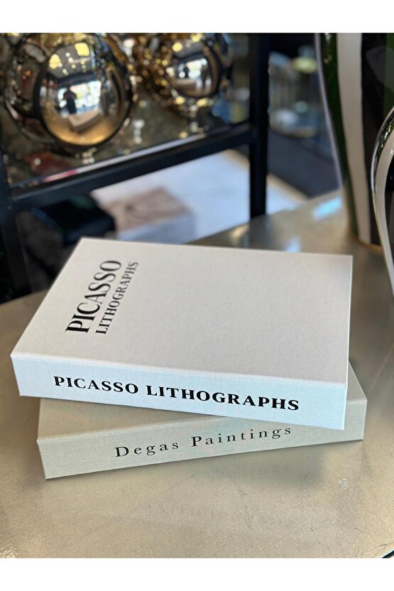 Kumaş Kaplı 2li Dekoratif Kitap Kutu (Degas-Picasso)