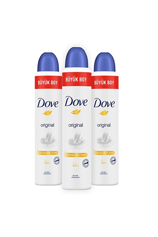 Kadın Sprey Deodorant Original 14 Nemlendirici Krem Etkili Büyük Boy 200 ml X3 Adet