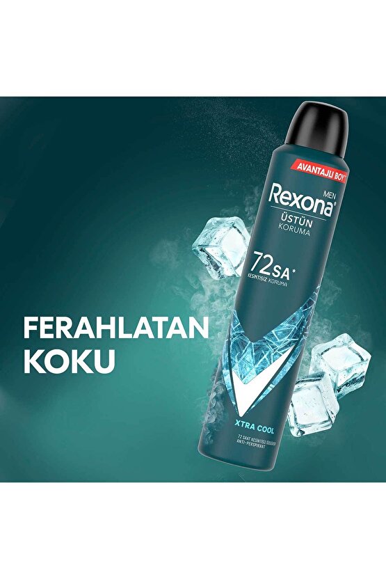 Men Erkek Sprey Deodorant Xtra Cool 72 Saat Kesintisiz Koruma 200 ml