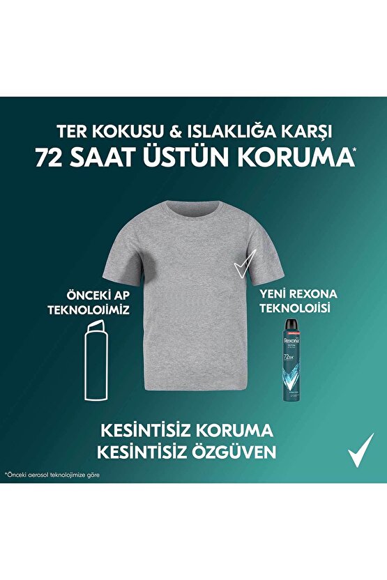 Men Erkek Sprey Deodorant Xtra Cool 72 Saat Kesintisiz Koruma 200 ml