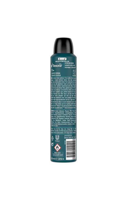 Men Erkek Sprey Deodorant Xtra Cool 72 Saat Kesintisiz Koruma 200 ml