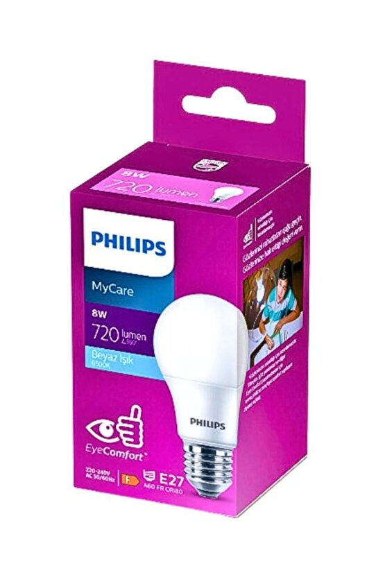 Mycare Led Lamba 8w - 60w E27 720 Lm 6500k Beyaz Işık (6 LI PAKET)