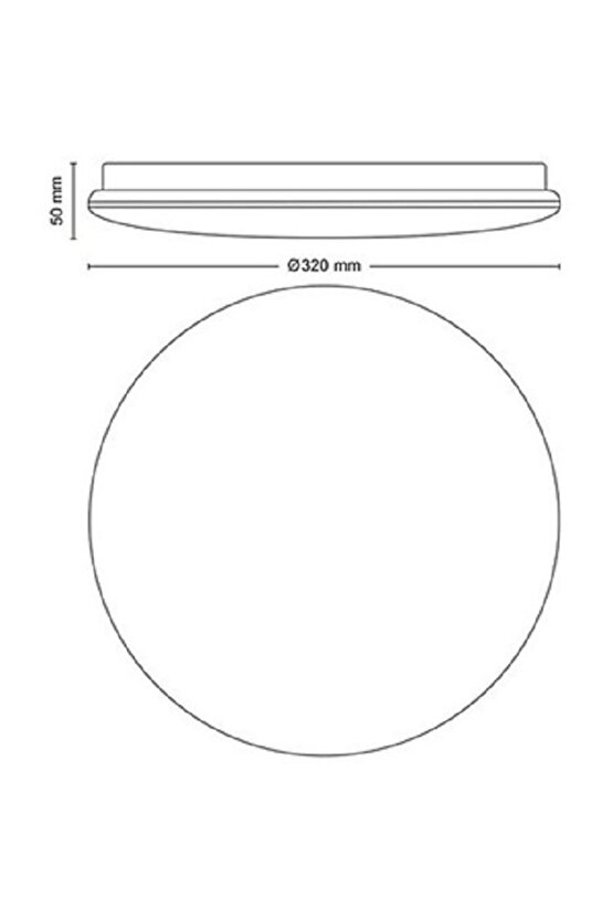 Plafonyer 17w Sarı Işık 2700k 1700 Lumen