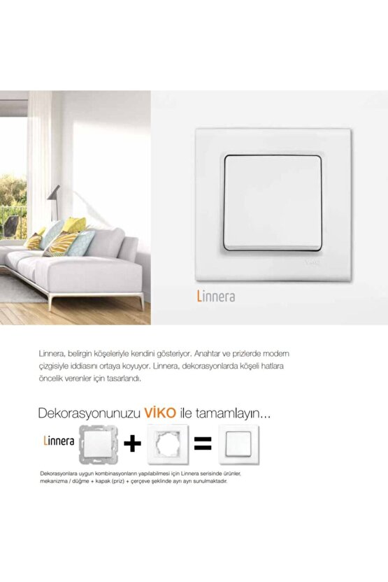 Viko Linnera Topraklı Priz Beyaz (Çerçeve Hariç) 90440008