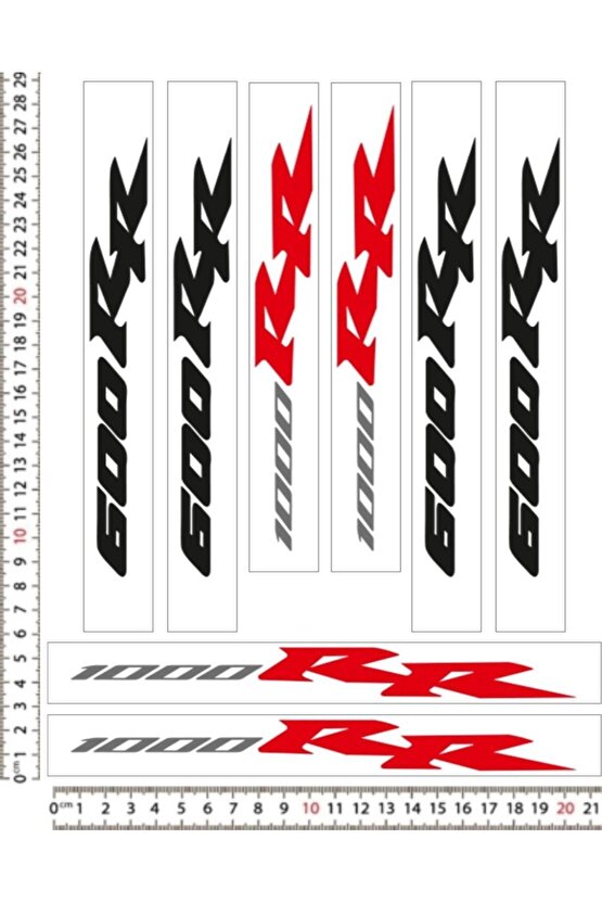 1000-600 Rr Motorsiklet Sticker Çıkartma Seti