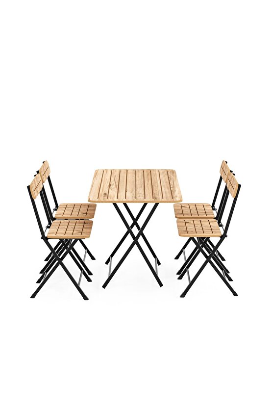 4 Kişilik Bistro Takım Bahçe Masa Sandalye