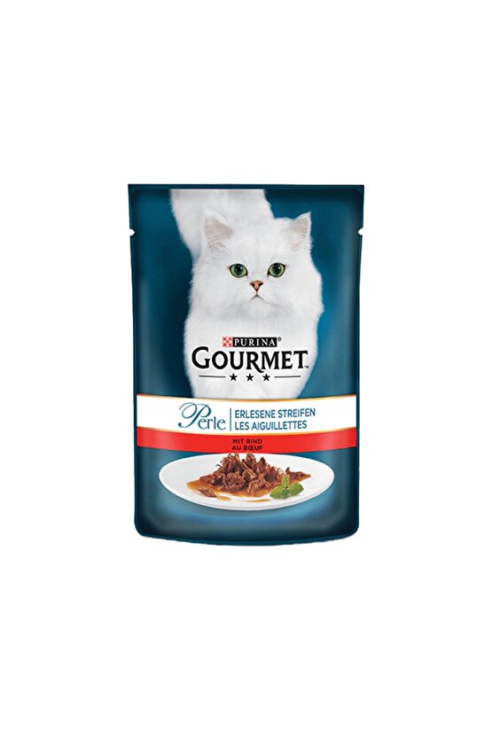 Perle Parça Etli Izgara Sığır Etli Yetişkin Kedi Konservesi 85gr