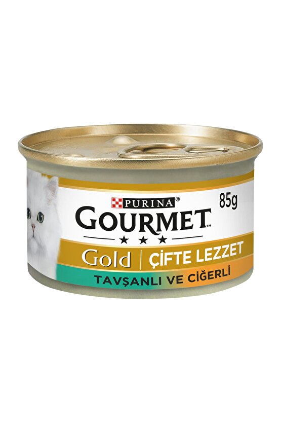 Gold Tavşanlı Ve Ciğerli Parça Etli Kedi Konservesi 85gr