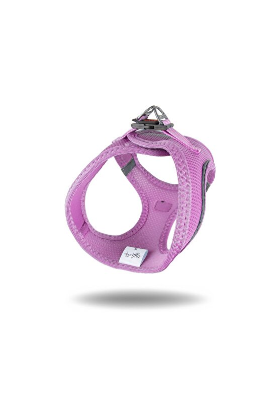 Air-Mesh Küçük ve Orta Irk Kedi Köpek Göğüs Tasması Yumuşak,Nefes Alabilir, Dayanıklı Lila