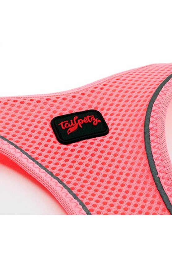 Air-mesh Harness Köpek Göğüs Tasması Neon Pembe S