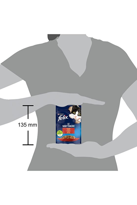 Taze Sığır Etli Ve Kümes Hayvanlı Jöleli Pouch Yetişkin Konserve Kedi Maması 85 gr