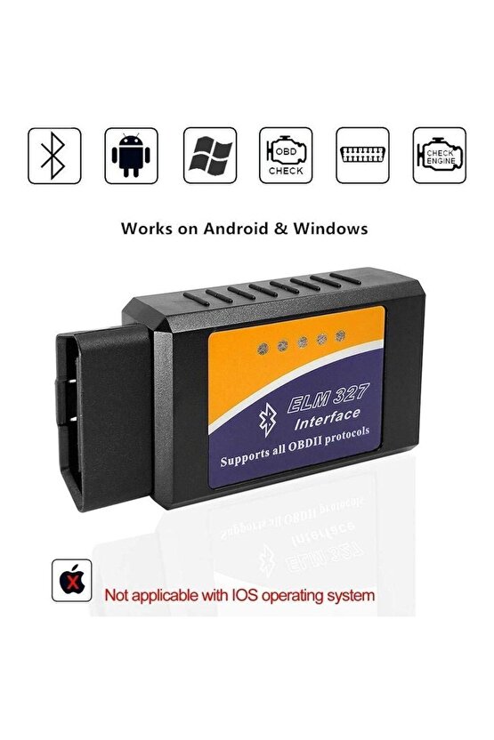 ELM327 Bluetooth OBD2 Araç Arıza Tespit Cihazı V1.5 (1992-2021 Modeller