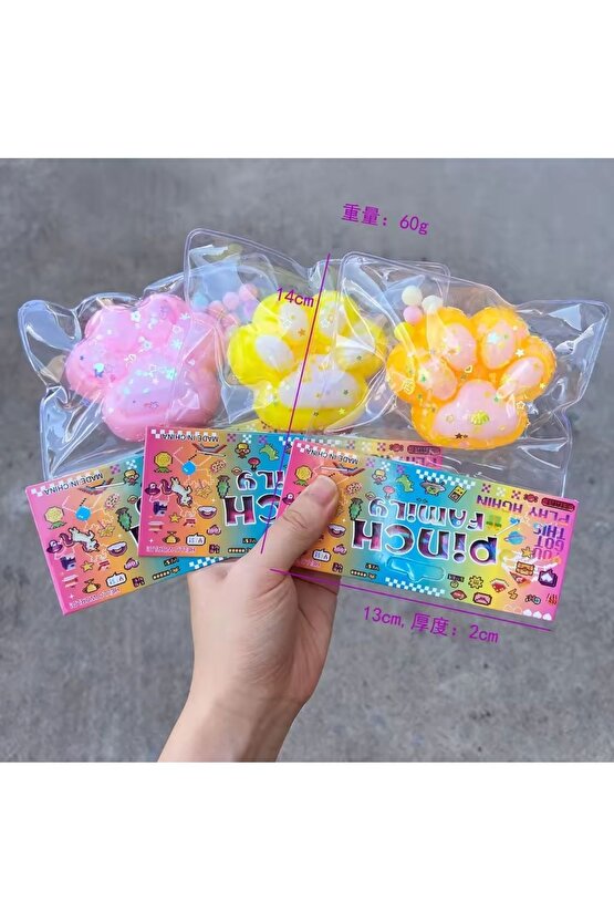 Kedi patisi taba sukuşi squishy stres oyuncağı yumuşacık jel oyuncak skuşi