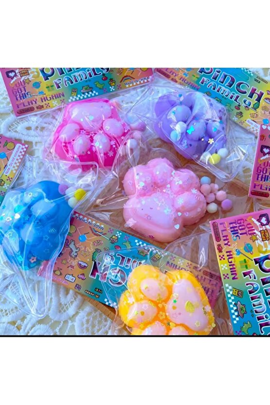 Kedi patisi taba sukuşi squishy stres oyuncağı yumuşacık jel oyuncak skuşi