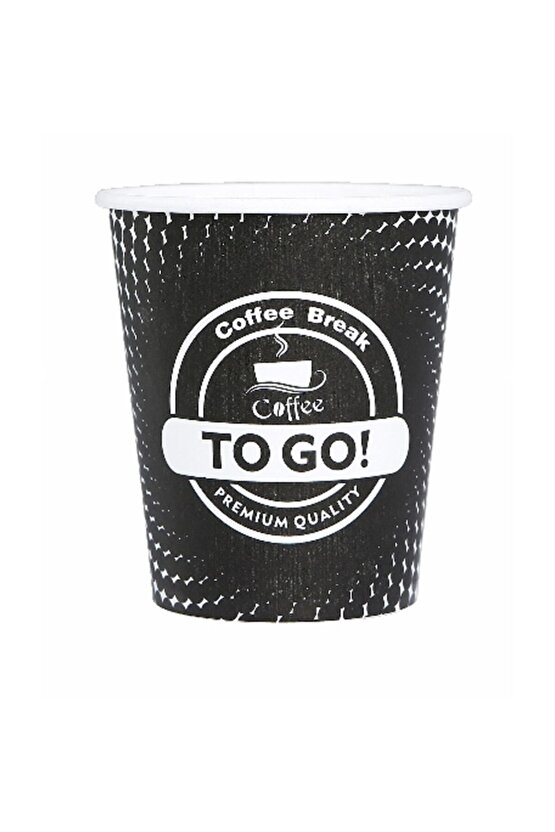 Karton Bardak 8 Oz 100lü Coffee To Go Siyah Karton Bardak