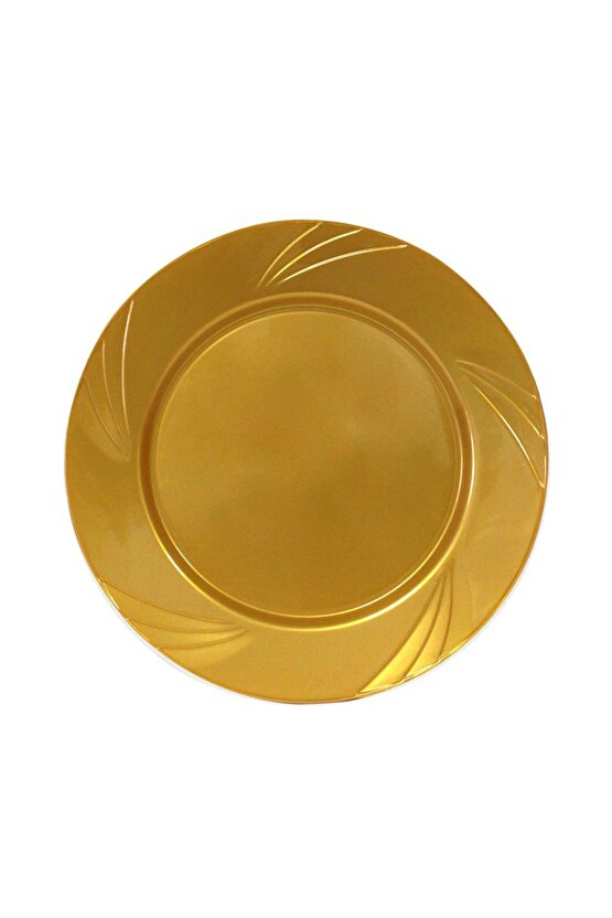 Plastik Tabak Sert Lüks 22 cm Gold