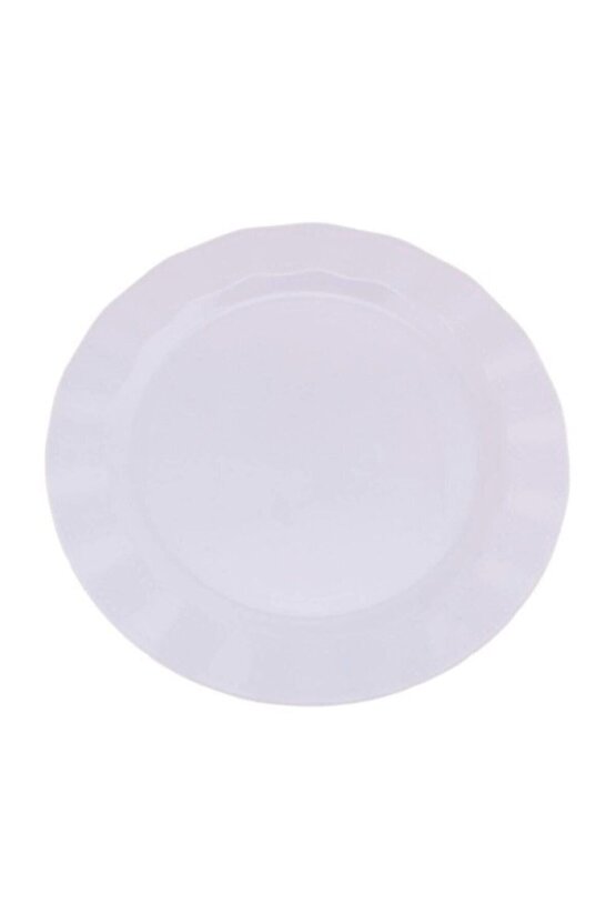 Plastik Tabak Sert Lüks 18cm (6 ADET) Renk Beyaz
