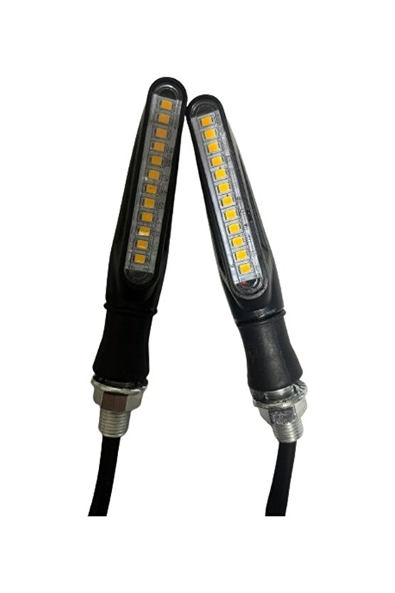 Carub Motosiklet Üniversal Sinyal Lambası12v Kayar Sarı 2li