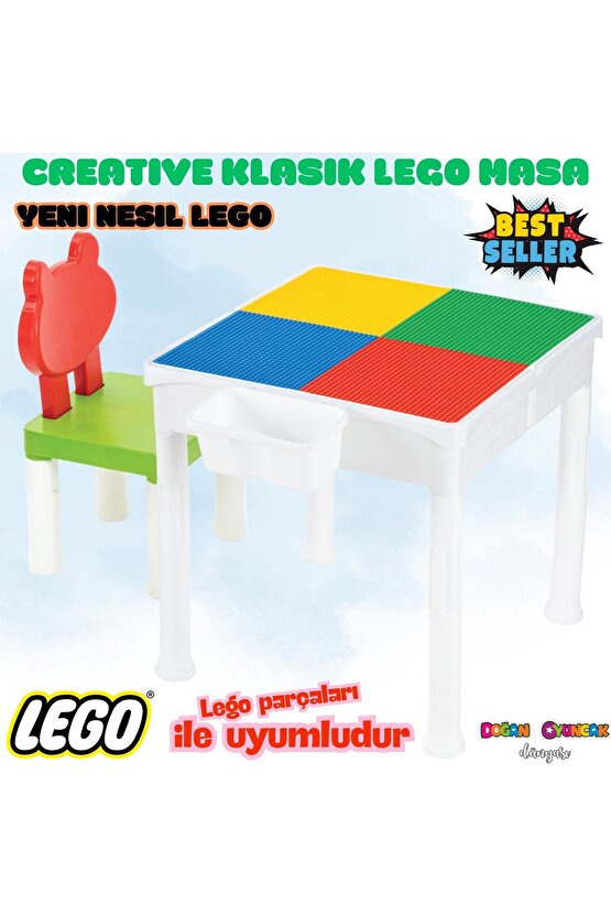 Mega Classic Creative Blok Masa Seti - Klasik Lego Masası - Slide Blocks - Creative Lego Oyuncakları