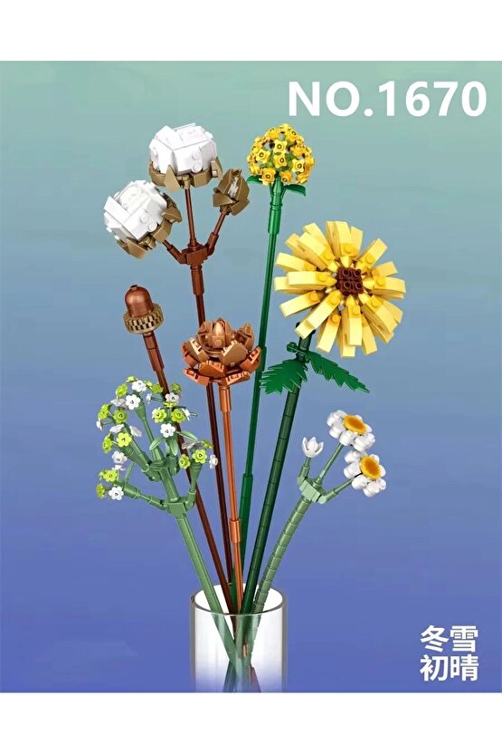 Mikro Blok Sonsuz Çiçekler 2 646 Parça - Lego Setleri - Loz Mini Lego - Çiçek Lego - Loz Lego - Mikr