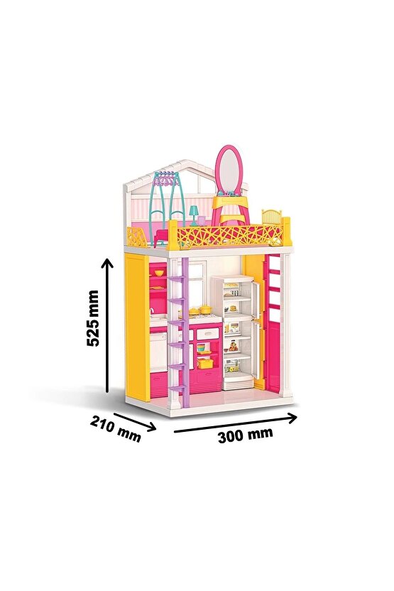 Lindanın Evi 2 Katlı - Ev Oyuncak - Lindanın Ev Seti - Barbie Ev Seti