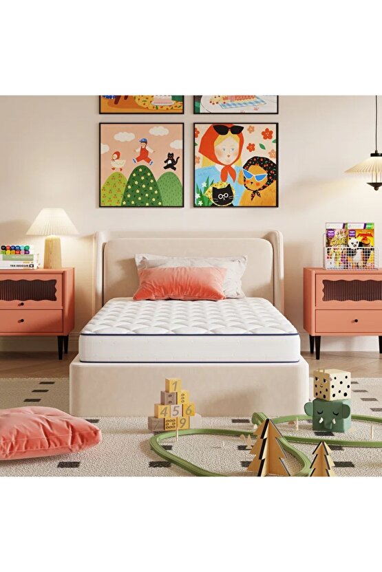 Tek Kişilik Full Ortopedik Çocuk Genç Yatak 90x190 15 cm Yükseklik