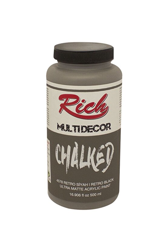 Multi Decor Chalked Akrilik 500ml N:4578 Retro Siyah