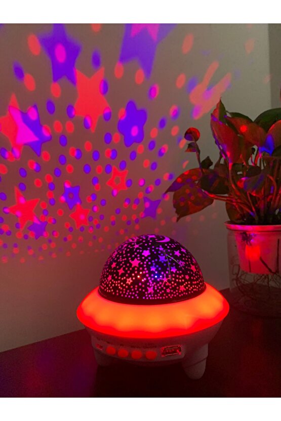 YILDIZ IŞIKLI TAVAN AYDINLATMA BLUETOOTH HOPARLÖR STARRY PROJEKTÖR MP3 MÜZİK ÇALAR DİSKO TOPU