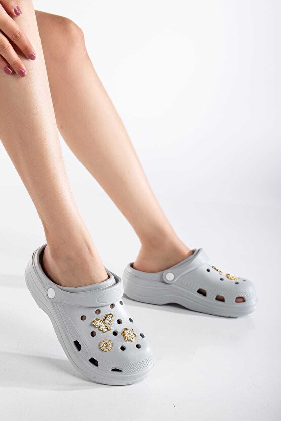 Yazlık Sticker Tokalı Cross Model Günlük Terlik