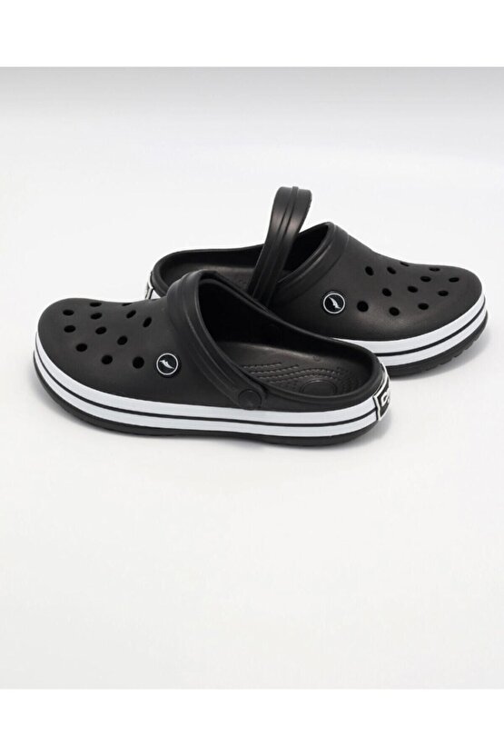 Siyah Beyaz Crocs Erkek Terlik Sbe01