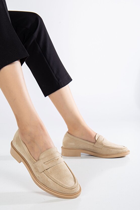 Kadın Süet Loafer Günlük Ayakkabı