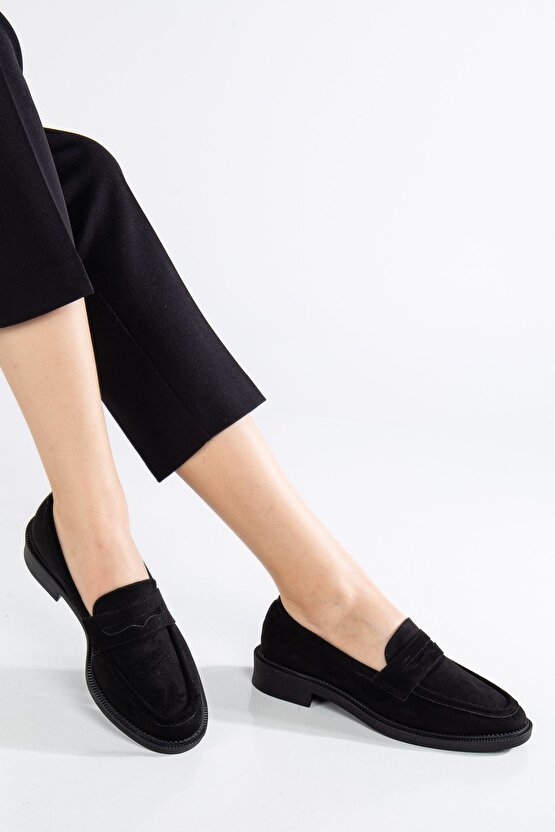 Kadın Süet Loafer Günlük Ayakkabı