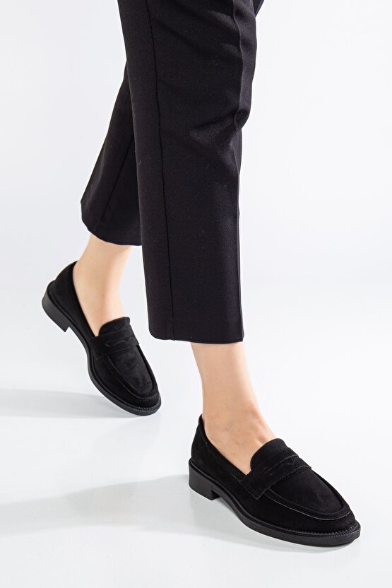 Kadın Süet Loafer Günlük Ayakkabı