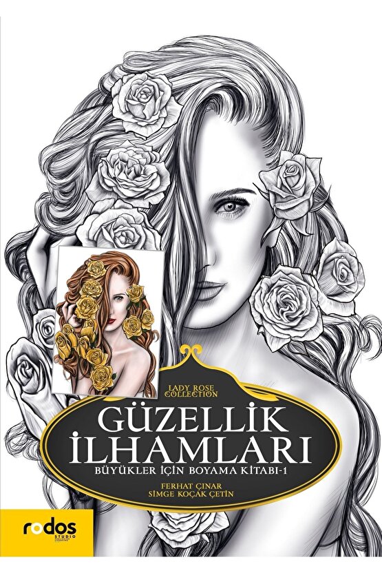 Güzellik Ilhamları  Büyükler Için Boyama Kitabı  Kadın Portreleri  Mandala  48 Sayfa, 24 Portre