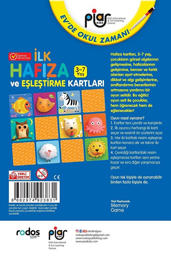 Ilk Hafıza Ve Eşleştirme Kartları Seti _yeni Baskı _2022 Basım