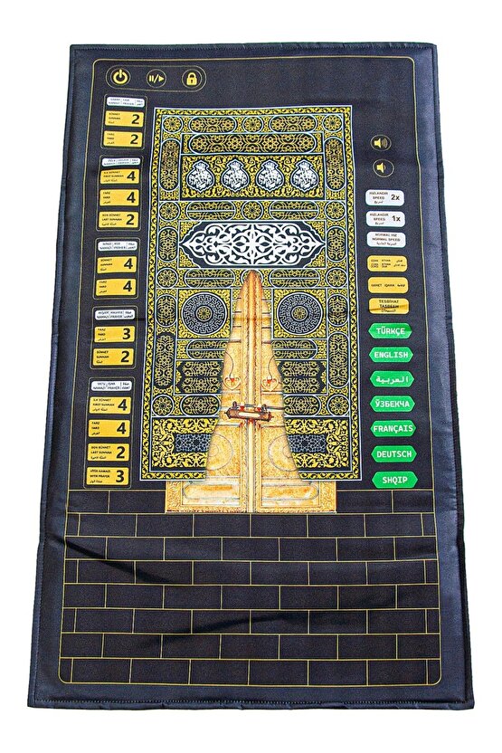 Kabeli Benim Seccadem 7 Dilde Sesli Konuşan Namaz Kıldıran Seccade Siyah