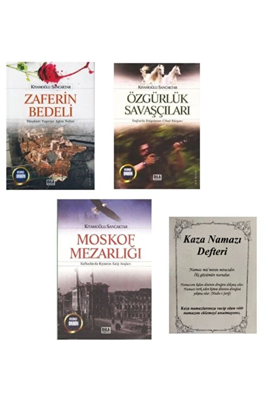 Kıyamoğlu Sancaktar Çeçenya Serisi 3 Kitap Set - kaza namazı defteri