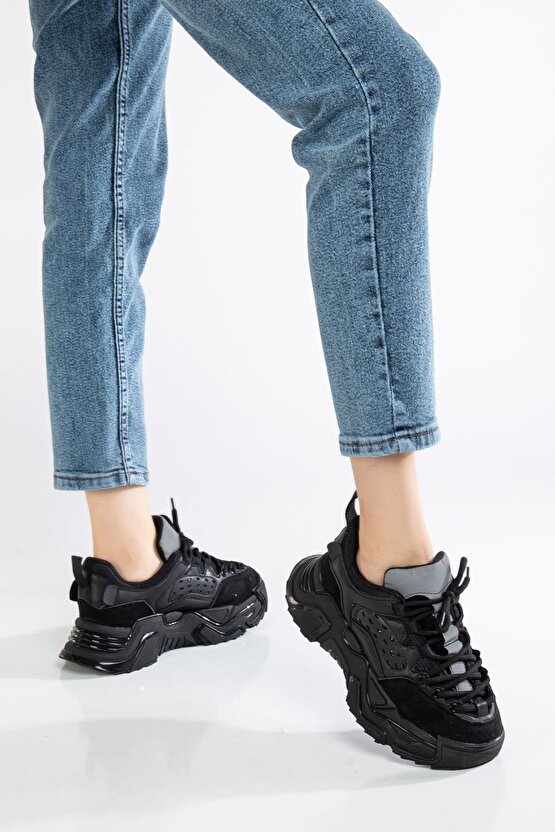 Kadın Kalın Taban Spor Sneaker Ayakkabı