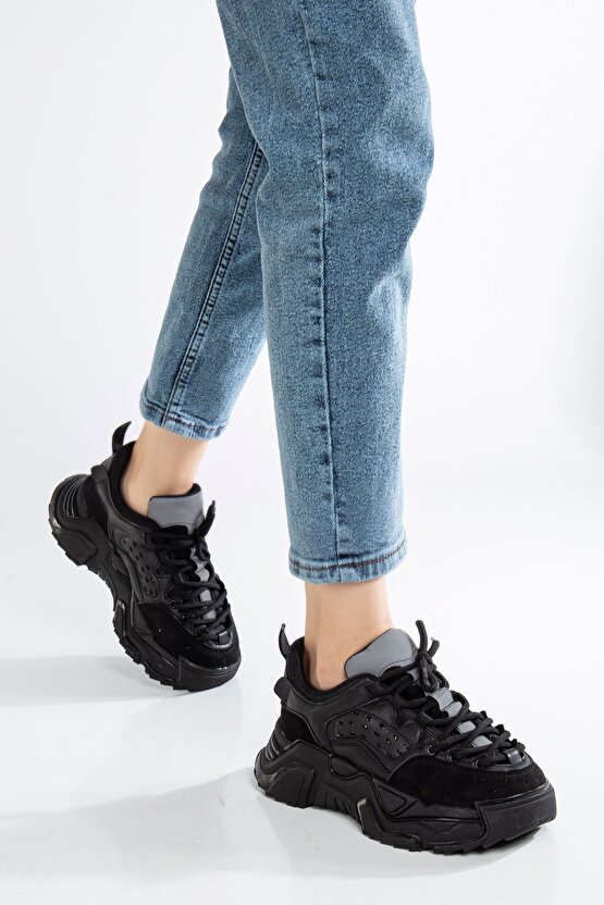 Kadın Kalın Taban Spor Sneaker Ayakkabı