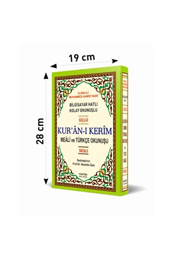 Kuranı Kerim Üçlü Türkçe Okunuş Ve Mealli - Rahle Boy - Haktan Yayınları